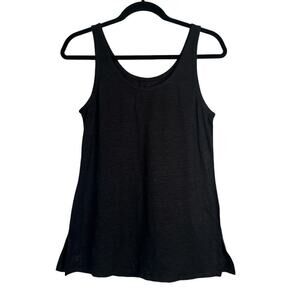 Chaser Women's Sleeveless Cutout Back Scoop Neck Tank Top Tee Size M Black NWT